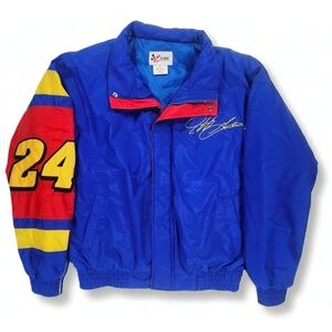 Chase Authentics Jeff Gordon NASCAR Racing Jacket Size M Nylon Retro Streetwear